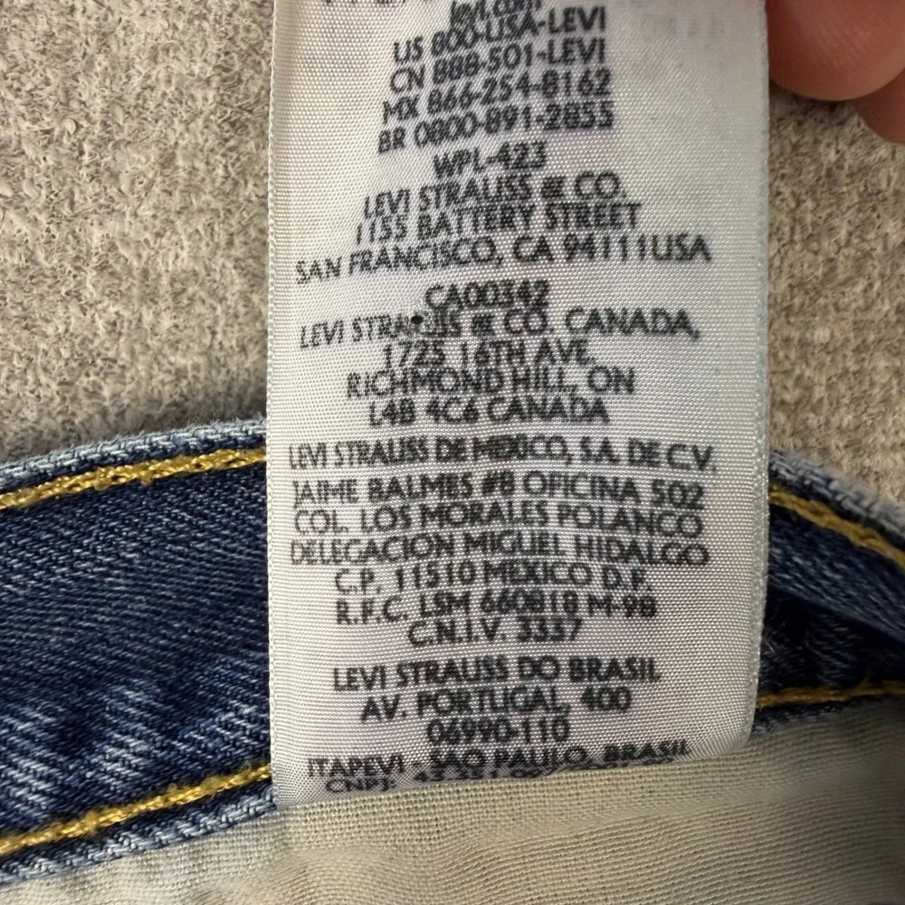 Levi's 505 Jeans Mens 31x32 Blue Straight Leg Regular Fit Denim